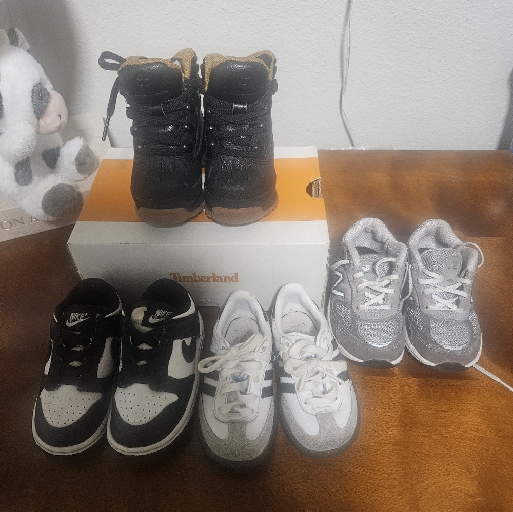 Timberland Kids Black and Tan Boots